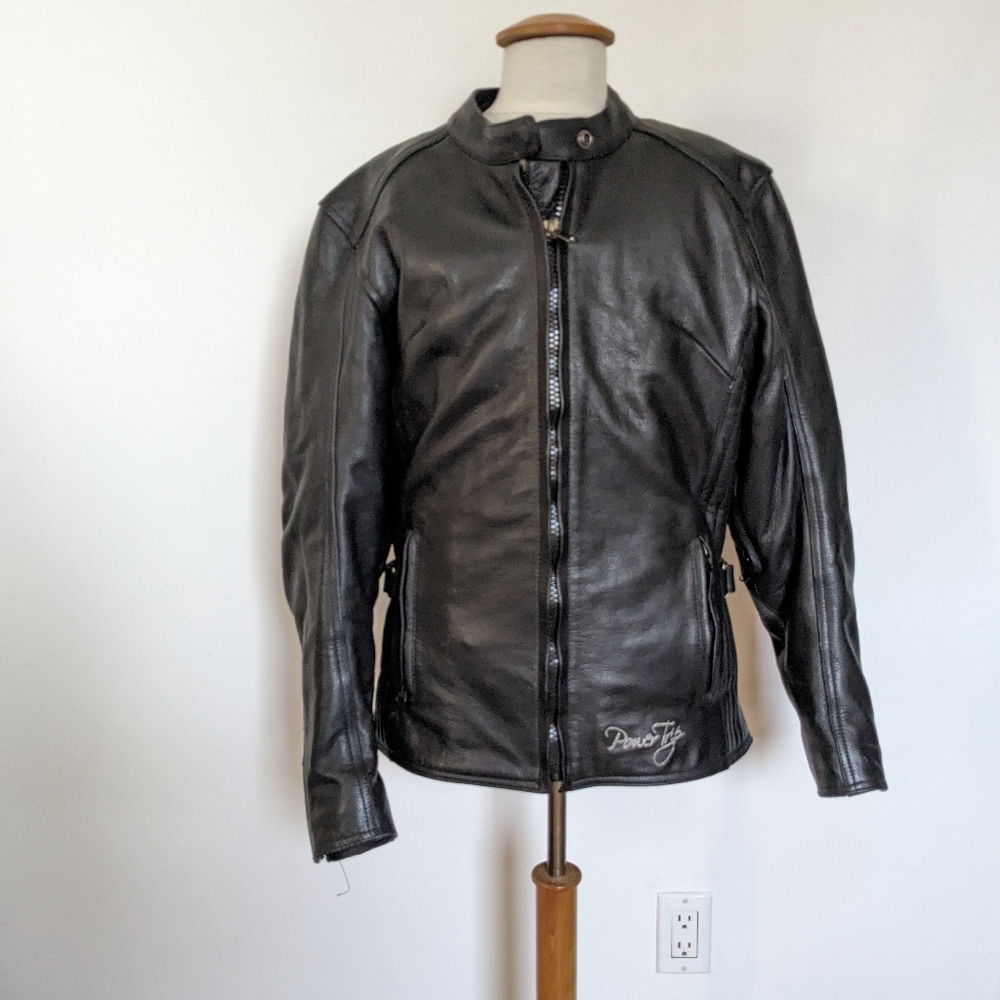 Leather Motorcycle Riding Jacket Power Trip - Picture 2 of 15